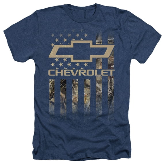 Chevrolet - Camo Flag - Heather Short Sleeve Shirt - Large