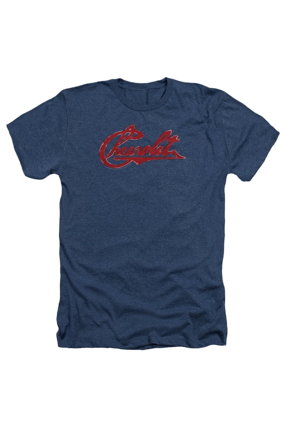 Chevrolet - Chevrolet Script Distressed - Heather Short Sleeve Shirt - Large