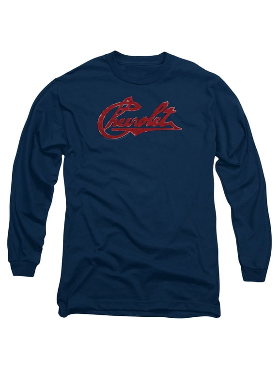 Chevrolet - Chevrolet Script Distressed - Long Sleeve Shirt - Small