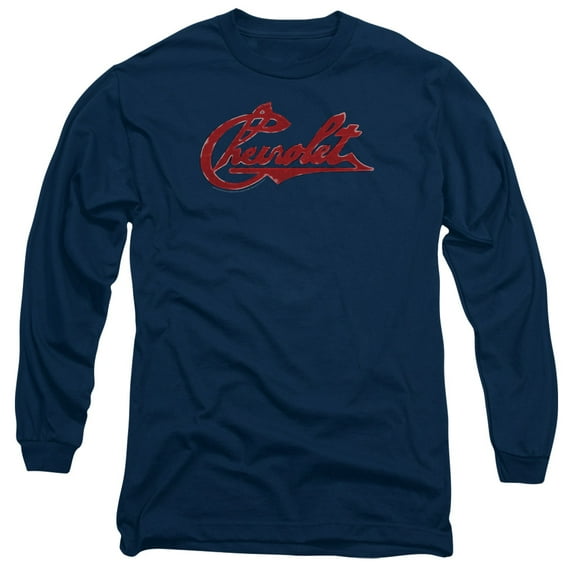 Chevrolet - Chevrolet Script Distressed - Long Sleeve Shirt - X-Large