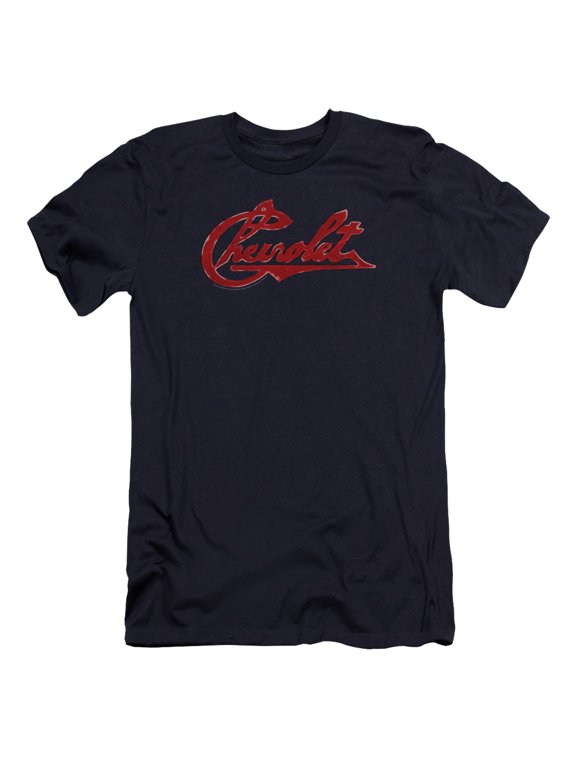 Chevrolet - Chevrolet Script Distressed - Premium Slim Fit Short Sleeve Shirt - X-Large