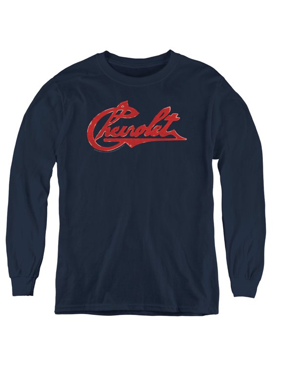 Chevrolet - Chevrolet Script Distressed - Youth Long Sleeve Shirt - Medium