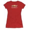 thumbnail image 1 of Chevrolet - Chevy Bowtie Stacked - Juniors Teen Girls Cap Sleeve Shirt - Small, 1 of 2