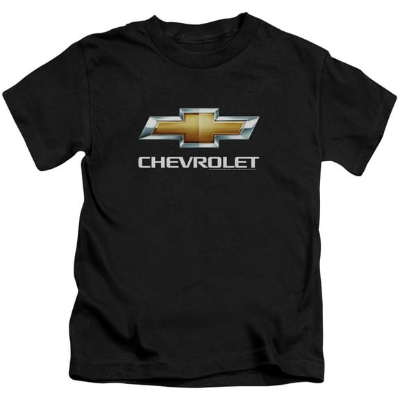 Chevrolet Chevy Bowtie Stacked S/S Juvenile 18/1 T-Shirt Black(7)