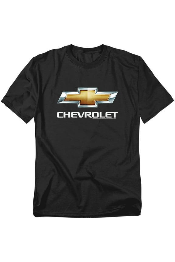 Chevrolet T-Shirt Chevy Bowtie Stacked Unisex Graphic Tee For Men & Women Black 