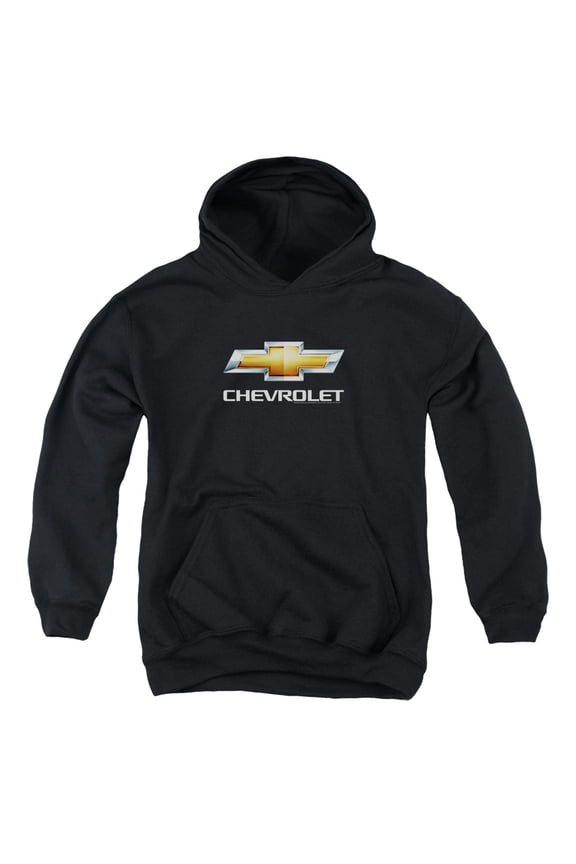 Chevrolet - Chevy Bowtie Stacked - Youth Hooded Sweatshirt - Large