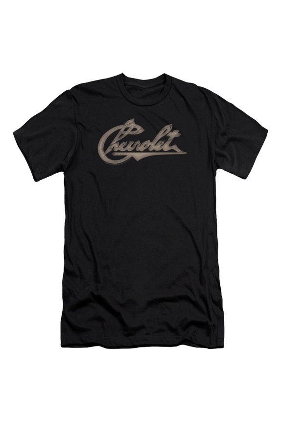 Chevrolet Chevy Script Premium Canvas Adult Slim Fit 30/1 T-Shirt Black