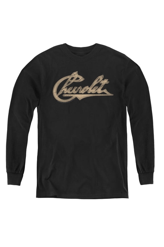 Chevrolet Chevy Script Youth Long Sleeve T-Shirt Black