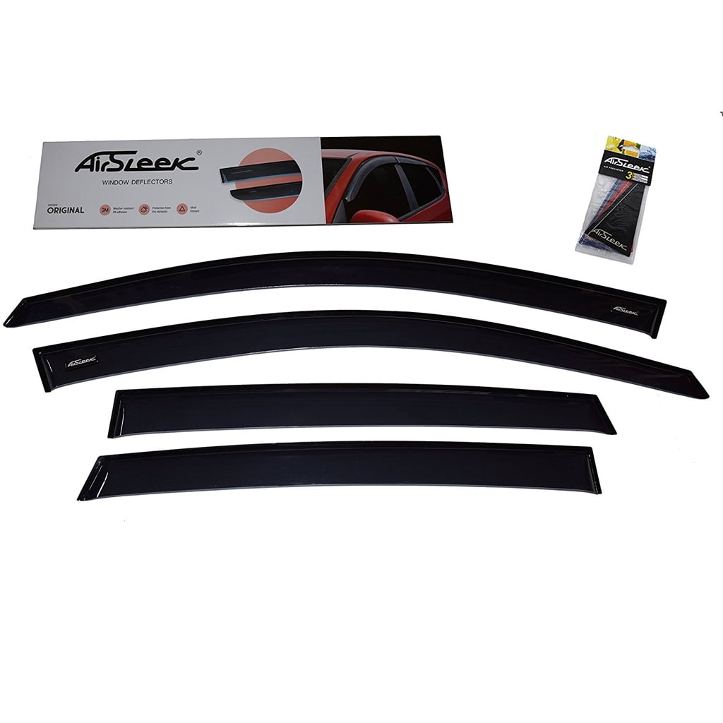 Chevrolet Chevy Silverado GMC Sierra Crew Cab Window Visor Vent Shade Sun Rain Guard 2014-2017