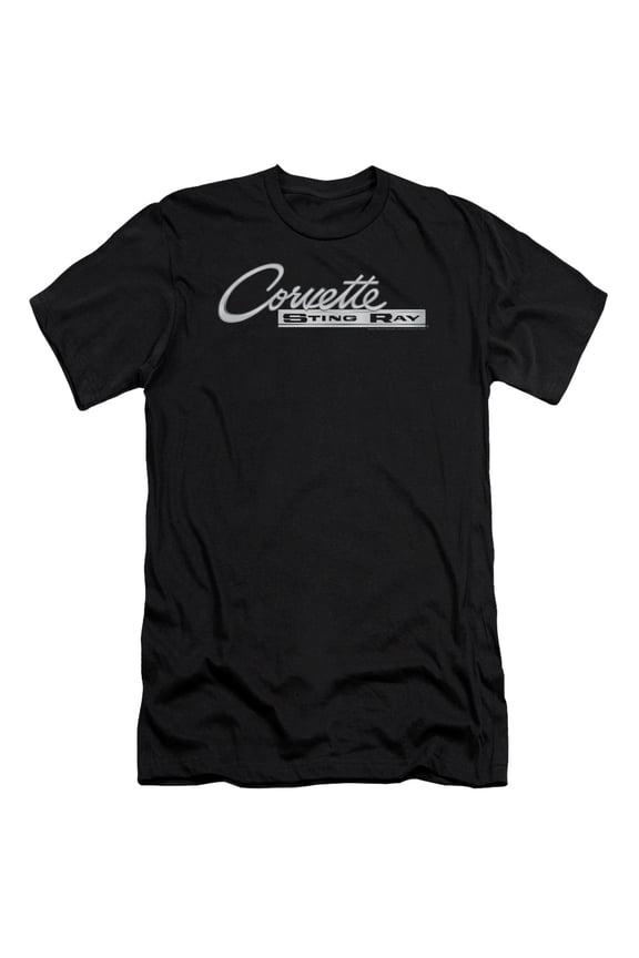 Chevrolet Chrome Stingray Logo Shirt Adult Slim Fit T-Shirt Tee
