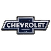 Chevrolet Classic Styled Bowtie Logo Embossed Tin Magnet