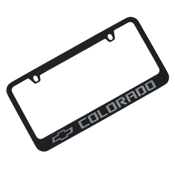 Chevrolet Colorado Black Metal License Plate Frame
