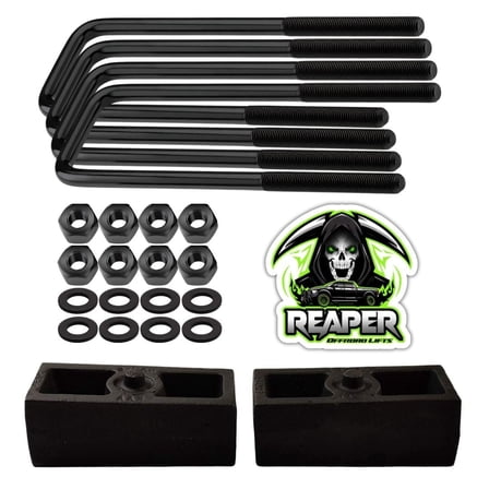 Chevrolet Colorado GMC Canyon 2" Cast Iron Lift Blocks and Square U-Bolts Kit