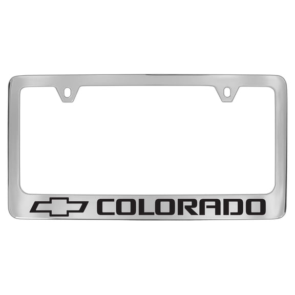 Chevrolet Colorado wordmark chrome plated metal license plate frame Holder