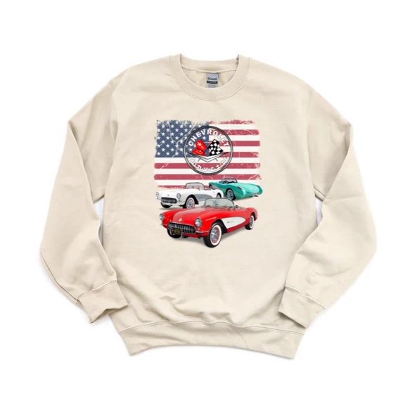 Chevrolet Corvette 1st Generation Vintage Retro Classic Sports Car C1 SweatShirt Unisex, up to 5XL