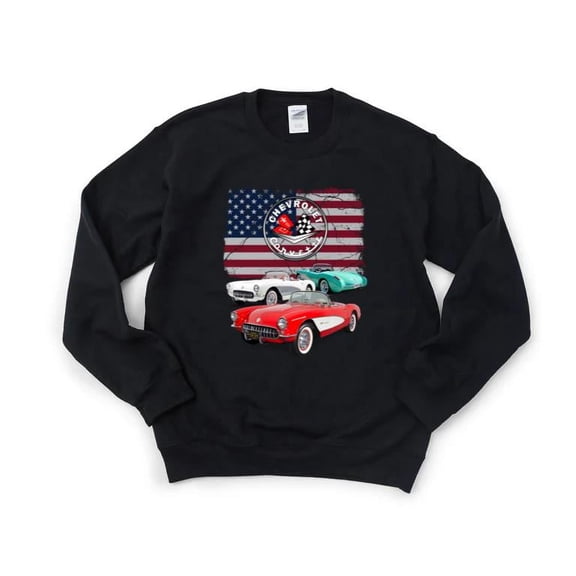 Chevrolet Corvette 1st Generation Vintage Retro Classic Sports Car C1 SweatShirt Unisex, up to 5XL