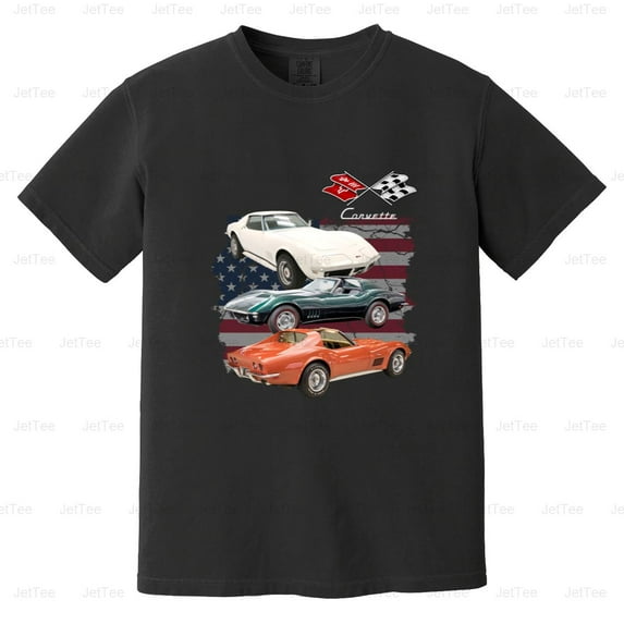 Chevrolet Corvette 3rd Generation Vintage Retro Classic Sports Car Comfort Color T-Shirt Unisex, up to 4XL
