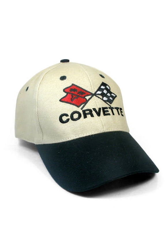 Corvette C3 Logo Beige Black Baseball Hat