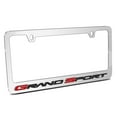 thumbnail image 1 of Chevrolet Corvette C6 Grand Sport 3D Embossed Letters on Mirror Chrome Metal License Plate Frame, 1 of 8