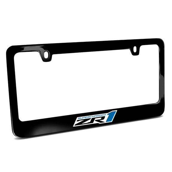 Chevrolet Corvette C6 ZR1 Black Metal License Plate Frame