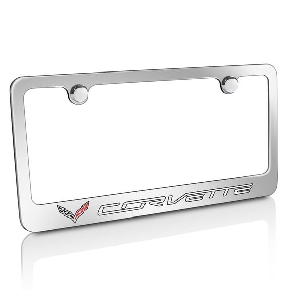 C7 Corvette Billet Aluminum Polished License Plate Frame