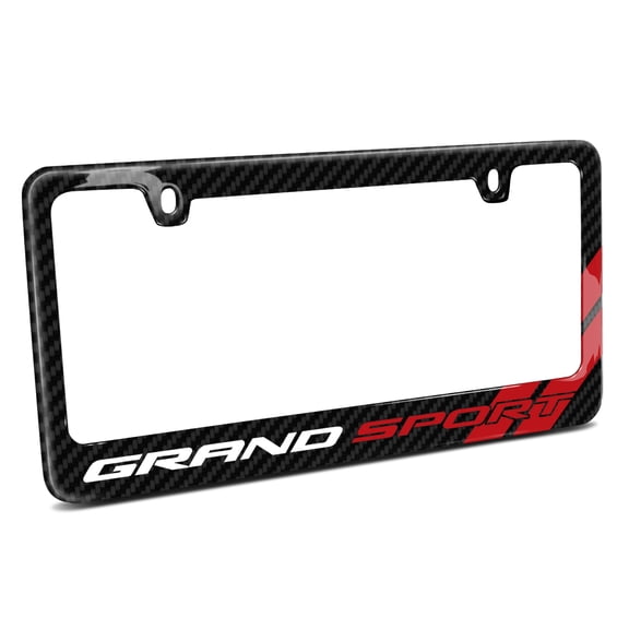 Chevrolet Corvette C7 Grand Sport Red Stripes Real Carbon Fiber License Plate Frame
