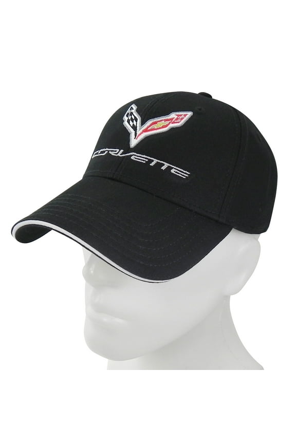 Corvette C7 Logo Black Baseball Hat
