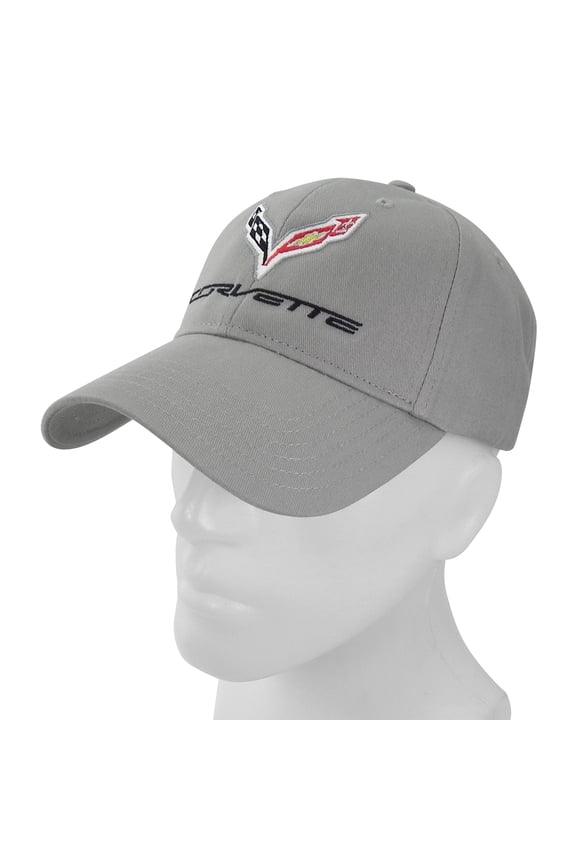 Corvette C7 Logo Gray Baseball Hat