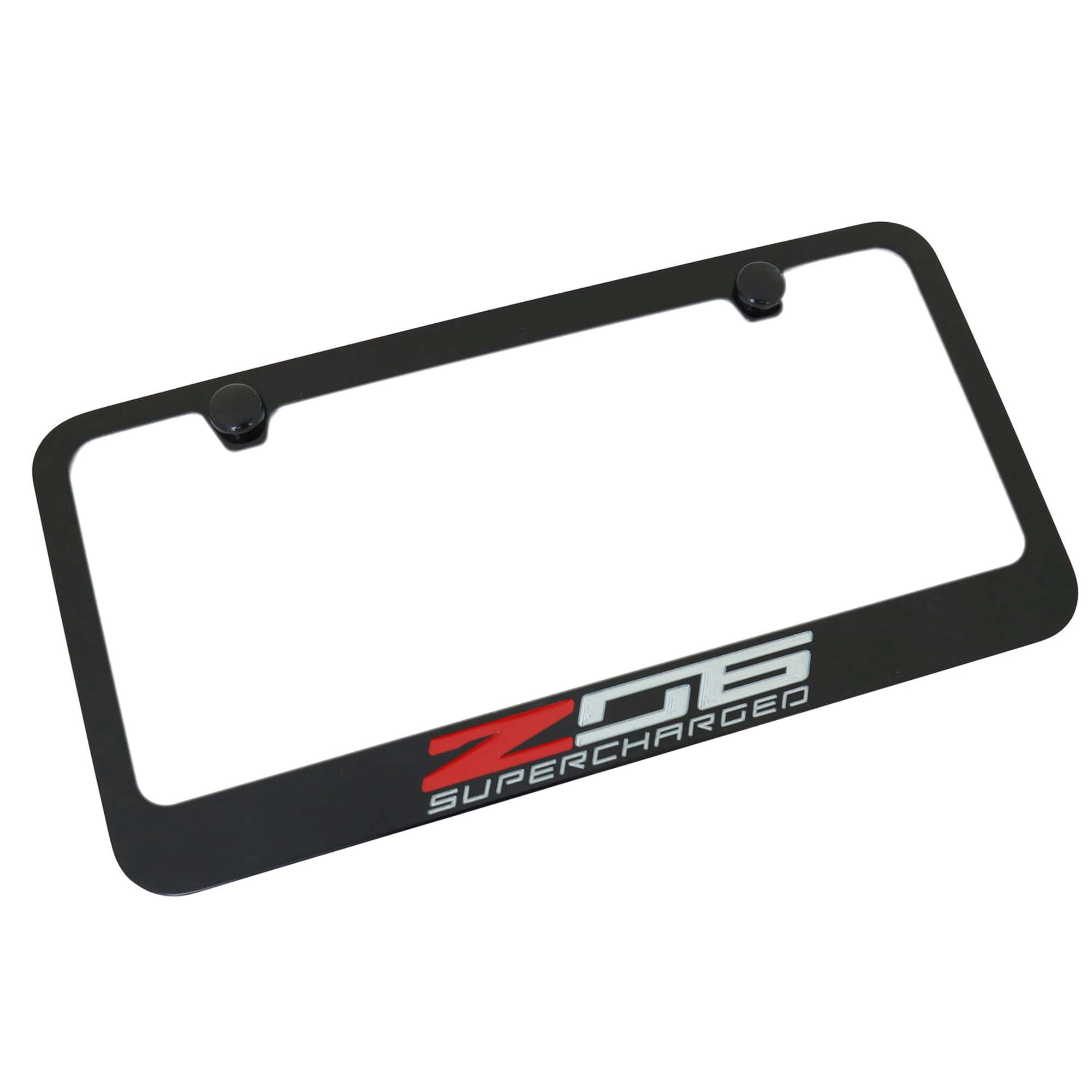 Chevrolet Corvette C7 Z06 Black Metal License Plate Frame - Walmart.com