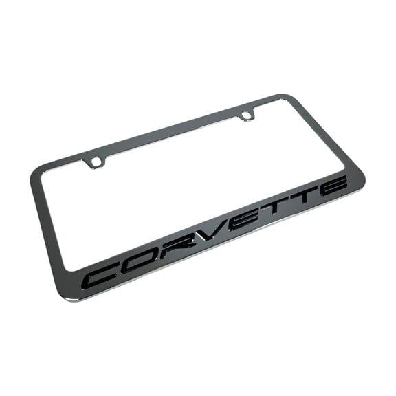 Chevrolet Corvette C8 Chrome Zinc Alloy License Plate Frame Official Licensed