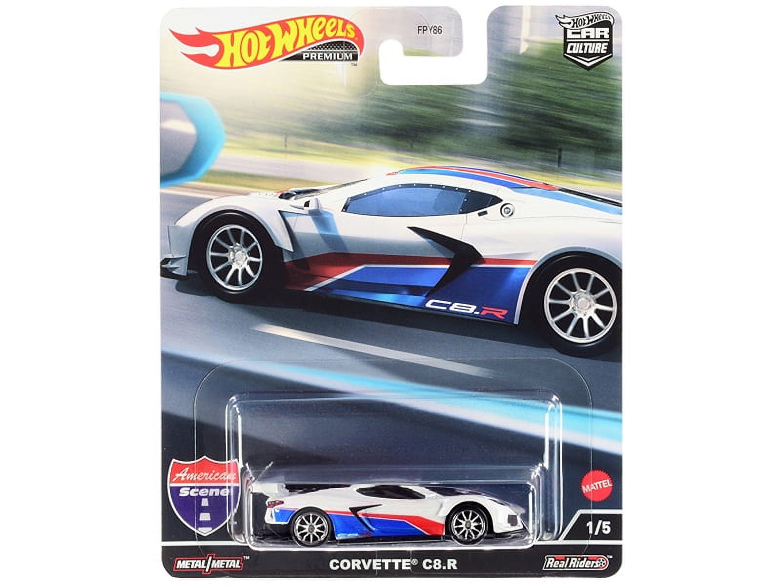 Chevrolet Corvette C8.R Pearl White with Red and Blue