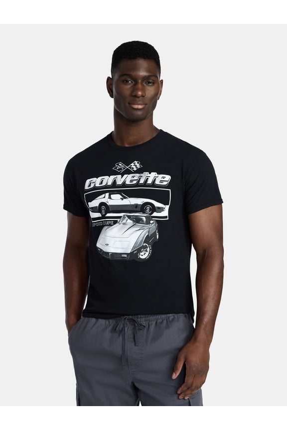 Chevrolet Corvette Men's and Big Men's Graphic Tee with Short Sleeves, Sizes S-3XL