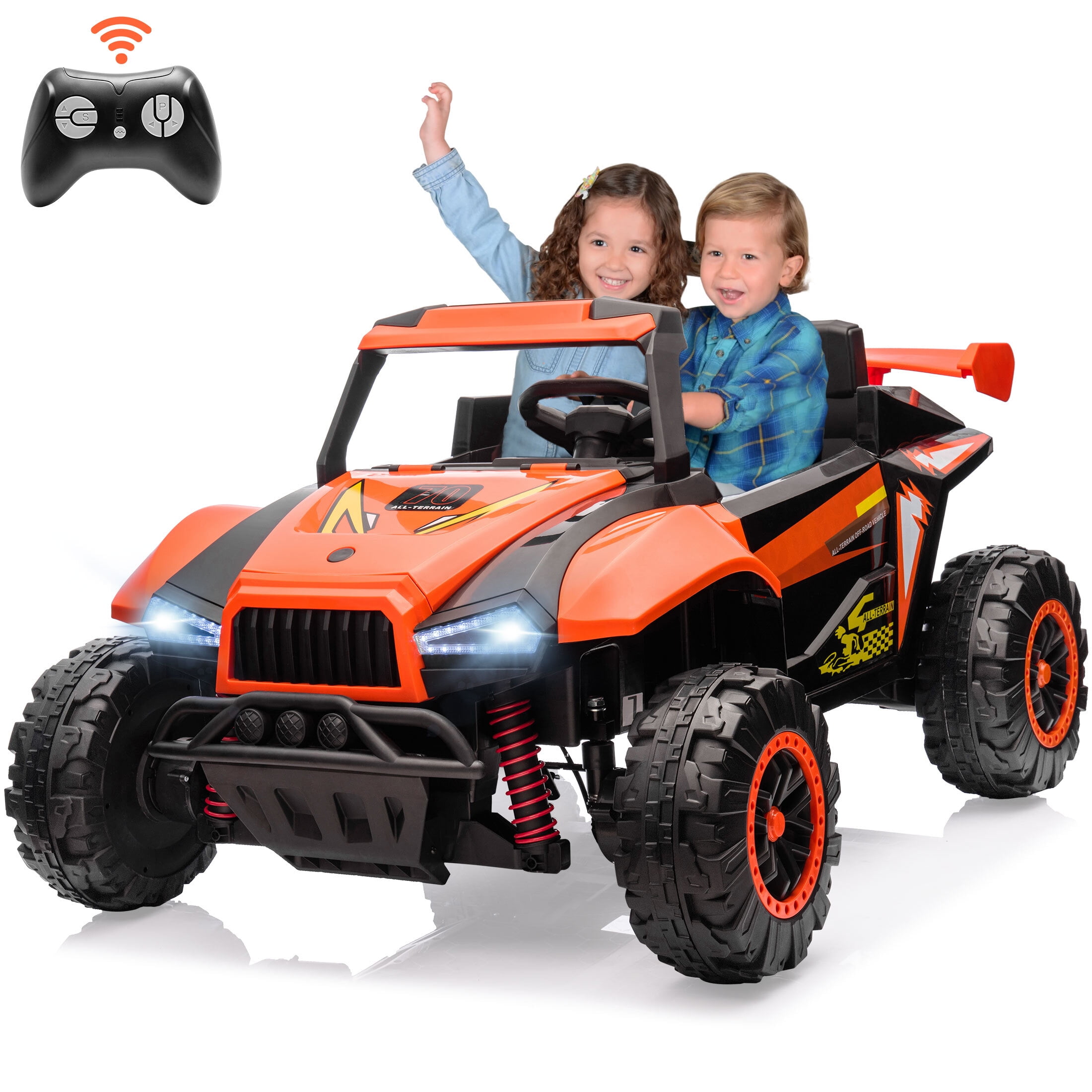 24V Blue and Black Off-Road UTV Ride-On Car with Remote Control