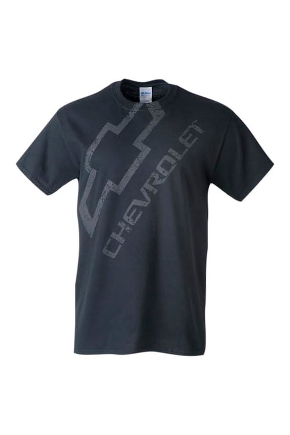 Distressed Bowtie Black T-Shirt - Front Print Only - XL