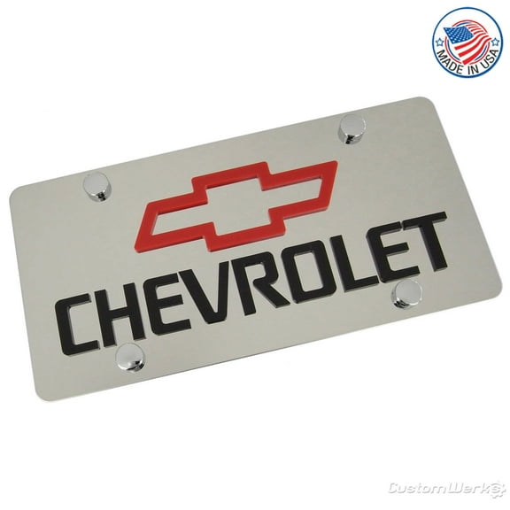 Chevrolet Dual Logo License Plate (Chrome)