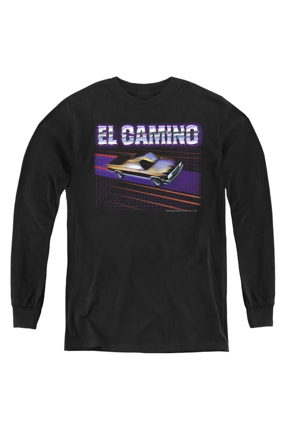 Chevrolet El Camino 85 Youth Long Sleeve T-Shirt Black