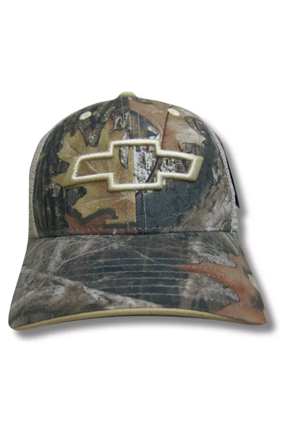 Chevrolet Embroidered Bowtie Logo Camouflage Trucker Hat Cap Car Mesh Back