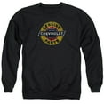 thumbnail image 1 of Chevrolet Genuine Chevy Parts Distressed Sign Adult Crewneck Sweatshirt Black, 1 of 1