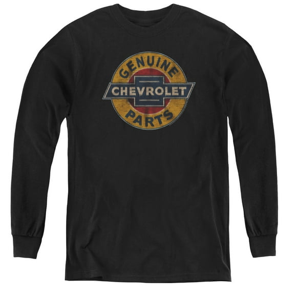 Chevrolet - Genuine Chevy Parts Distressed Sign - Youth Long Sleeve Shirt - Medium