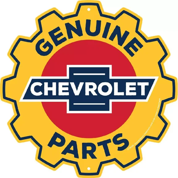 Hangtime Chevrolet Genuine Parts 24" Gear Garage Sign