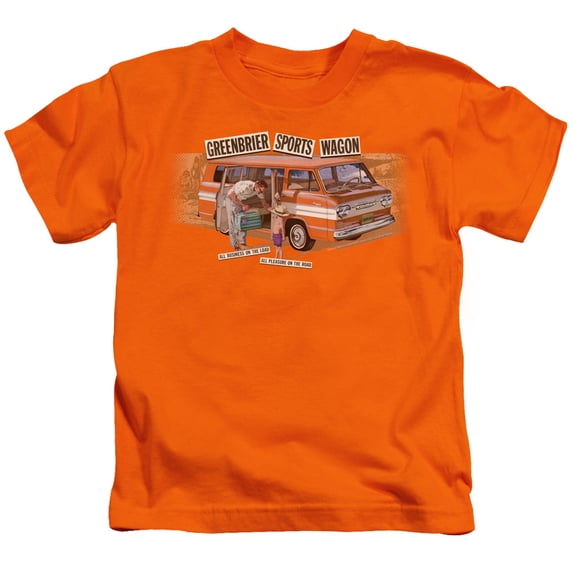 Chevrolet Greenbrier Corvair Sport Wagon S/S Juvenile 18/1 T-Shirt Orange(7)