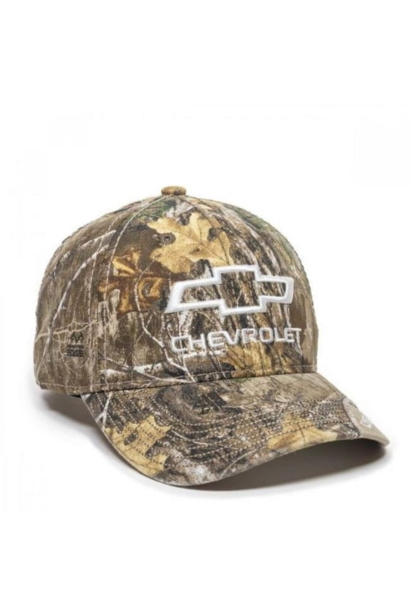 Chevrolet Logo All Over Camo Print Pre-Cuved Adjustable Hat