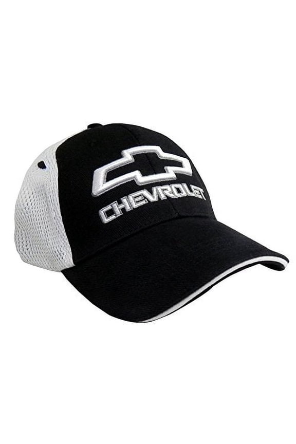 Chevrolet Logo Black Mesh Back Baseball Cap
