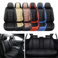 thumbnail image 1 of Chevrolet Malibu, Cobalt, HHR, Impala, Black, PU Leather, Premium, Full Set Seat Covers, 5 Pieces, 1 of 14