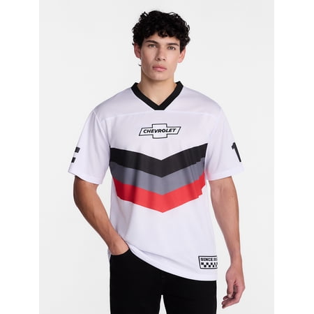 Chevrolet Men's and Big Men's Graphic Mesh Soccer Jersey, Sizes XS-5XL