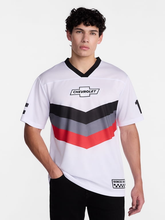 Men's and Big Men's Graphic Mesh Soccer Jersey, Sizes XS-5XL