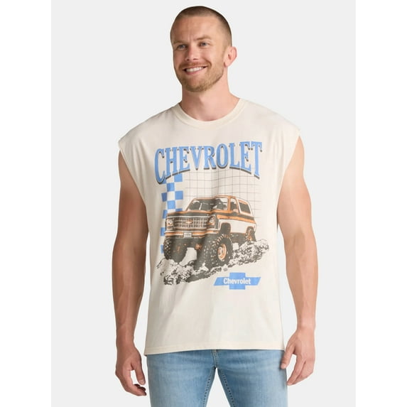 Chevy Men's and Big Men's Graphic Muscle Tank Top, Sizes XS-5XL