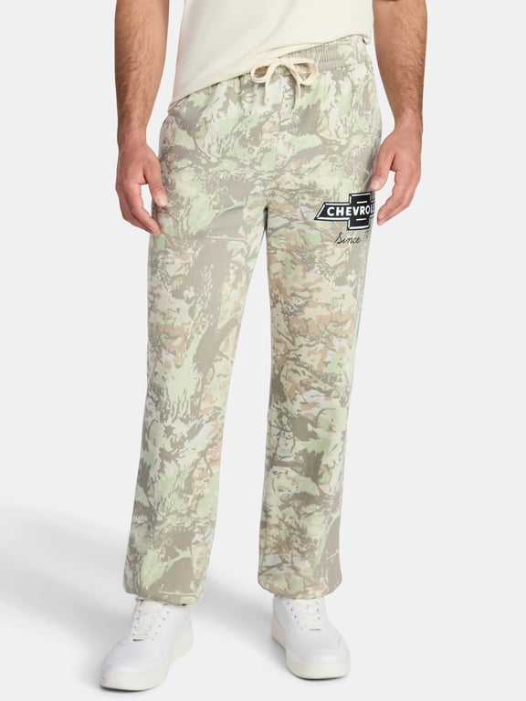 Men's and Big Men's Camo Fleece Jogger Pants, Sizes S-3XL