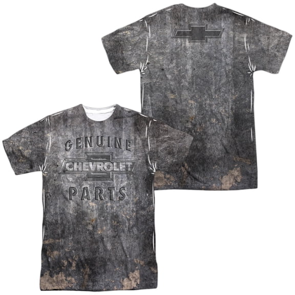 Chevrolet Metal Bowtie Unisex Adult Sublimated Costume T Shirt (Front/Back), Small Multicolor