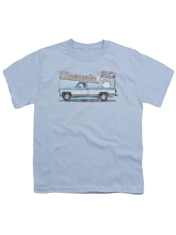 Chevrolet - Old Silverado Sketch - Youth Short Sleeve Shirt - Large